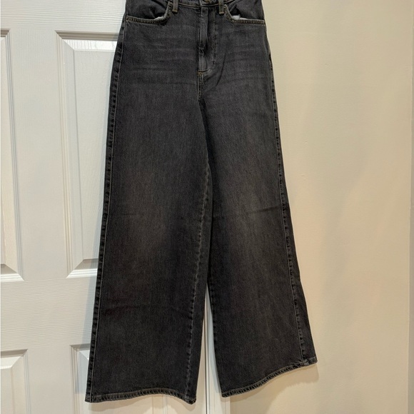 BDG urban outfitters black A wide leg jeans distressed Sz: 26 - Picture 3 of 9